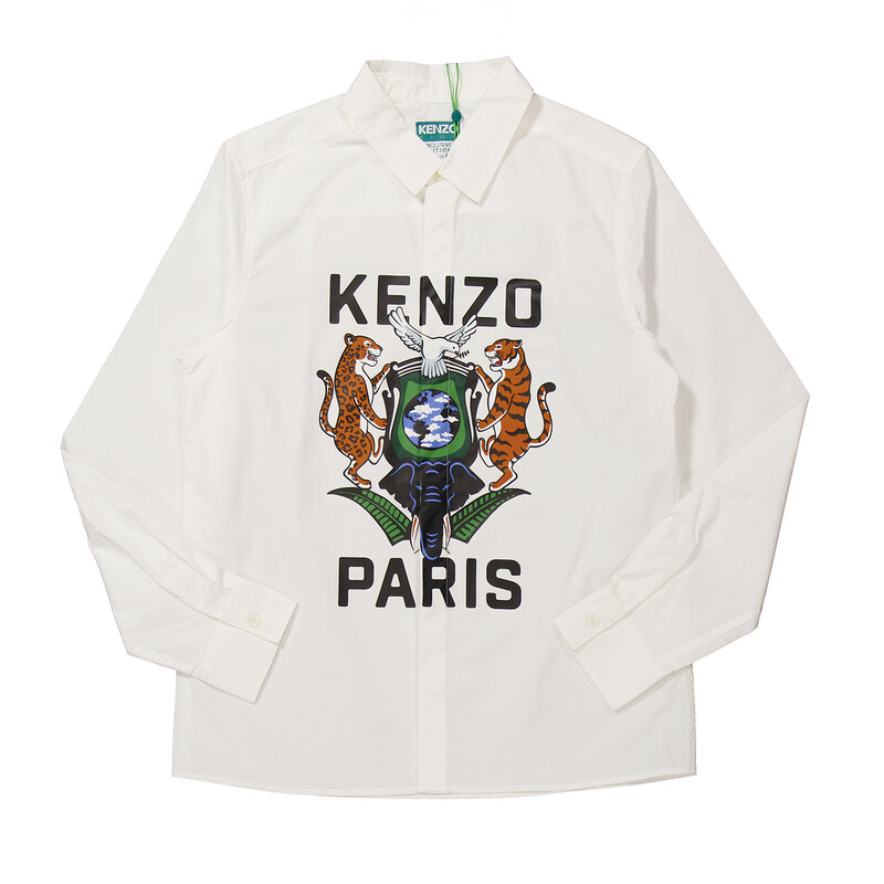 Kenzo Boys Tiger Pigeon Graphic-Print Shirt, Size 8 K60587-12P