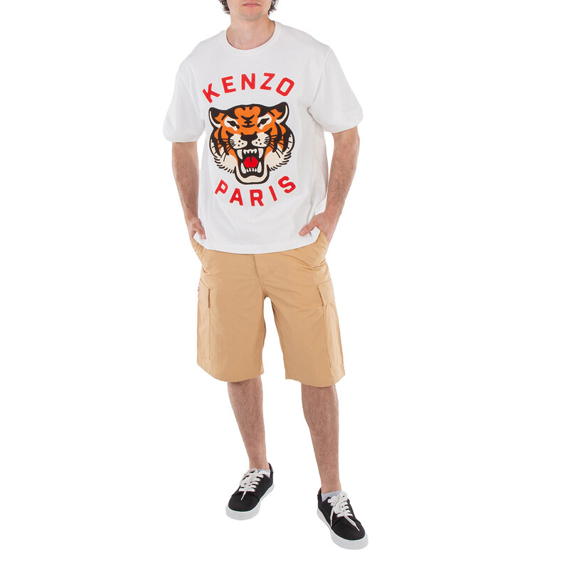 Kenzo Logo-Patch Cargo Shorts, Size Medium FE55SH2359DL-12