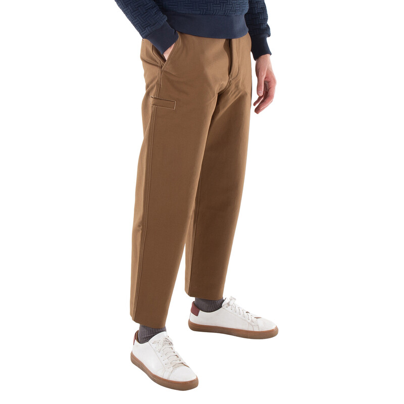 Kenzo Straight-Leg Cotton Pants, Brand Size 38 (US Size 28