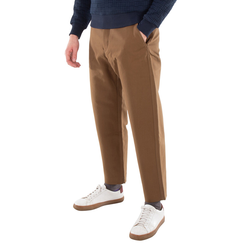 Kenzo Straight-Leg Cotton Pants, Brand Size 38 (US Size 28