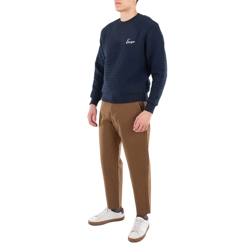 Kenzo Straight-Leg Cotton Pants, Brand Size 38 (US Size 28