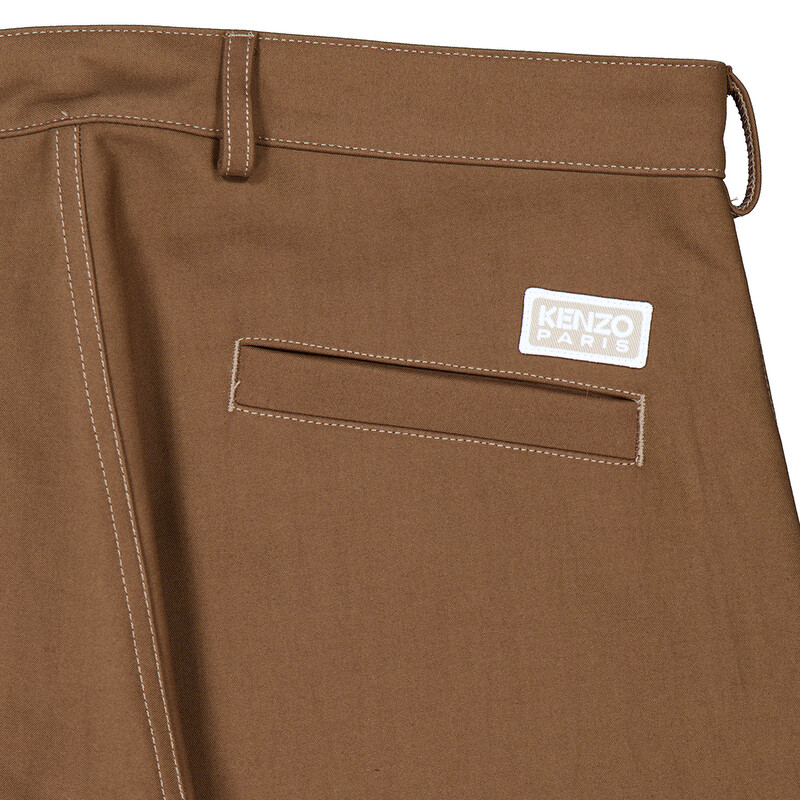 Kenzo Straight-Leg Cotton Pants, Brand Size 38 (US Size 28