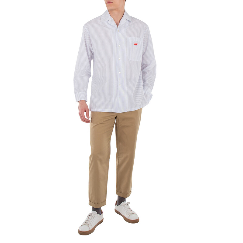 Kenzo Striped Long Sleeve Shirt, Size Medium FE55CH5249LD-63