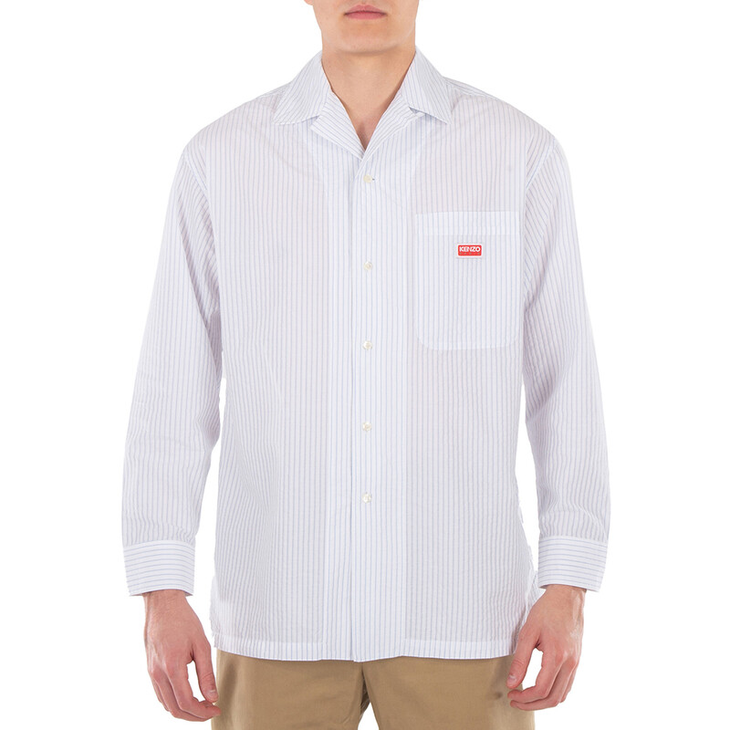 Kenzo Striped Long Sleeve Shirt, Size Medium FE55CH5249LD-63