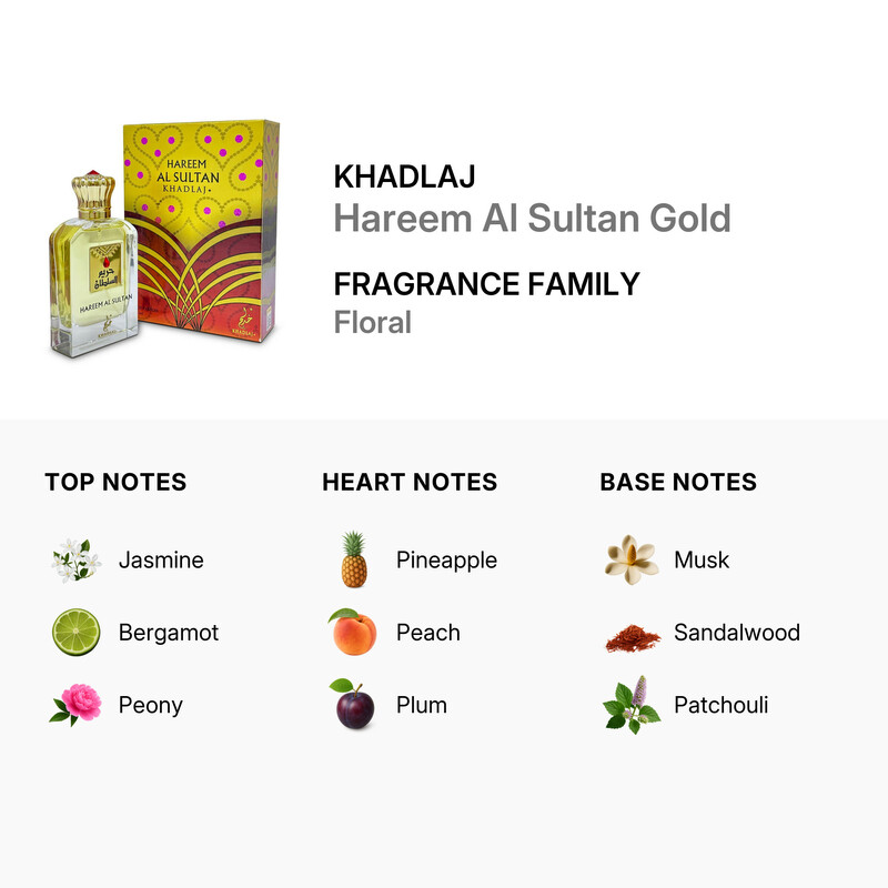 Khadlaj Ladies Hareem Al Sultan Gold EDP Spray 2.5 oz Fragrances