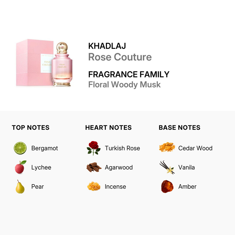 Khadlaj Ladies Rose Couture EDP Spray 3.4 oz Fragrances