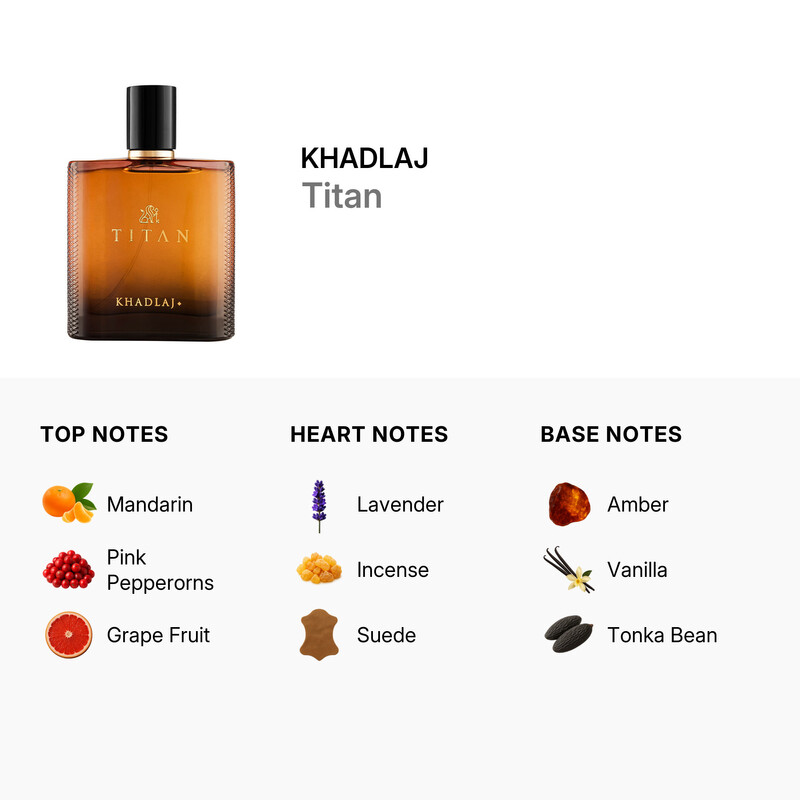 Khadlaj Men's Titan EDP Spray 3.4 oz Fragrances 6298043070065