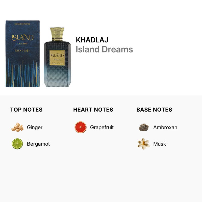 Khadlaj Unisex Island Dreams Extrait de Parfum Spray 3.3 oz