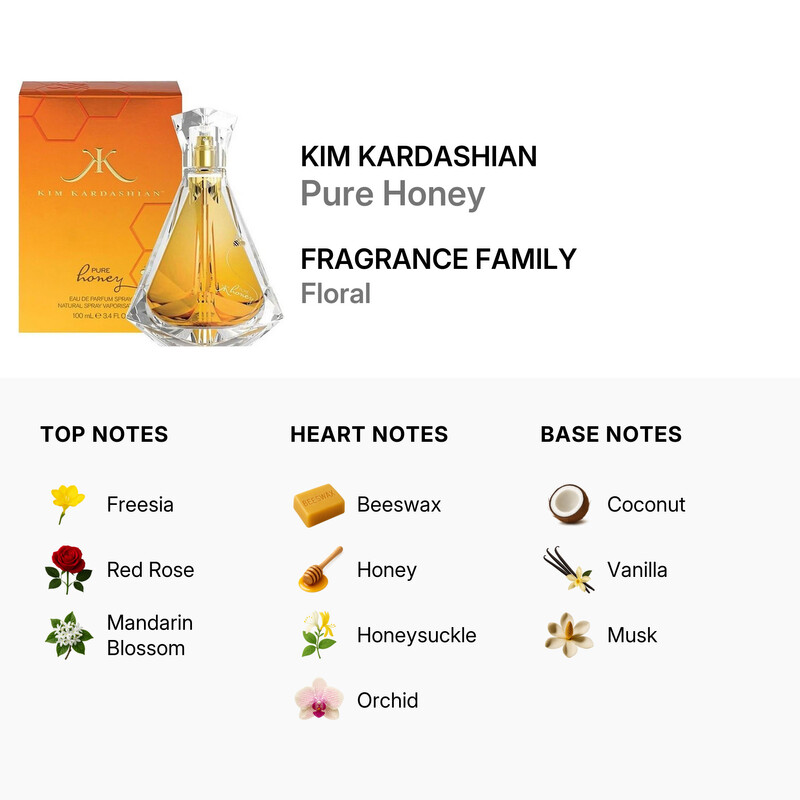 Kim Kardashian Ladies Pure Honey EDP Spray 3.4 oz Fragrances
