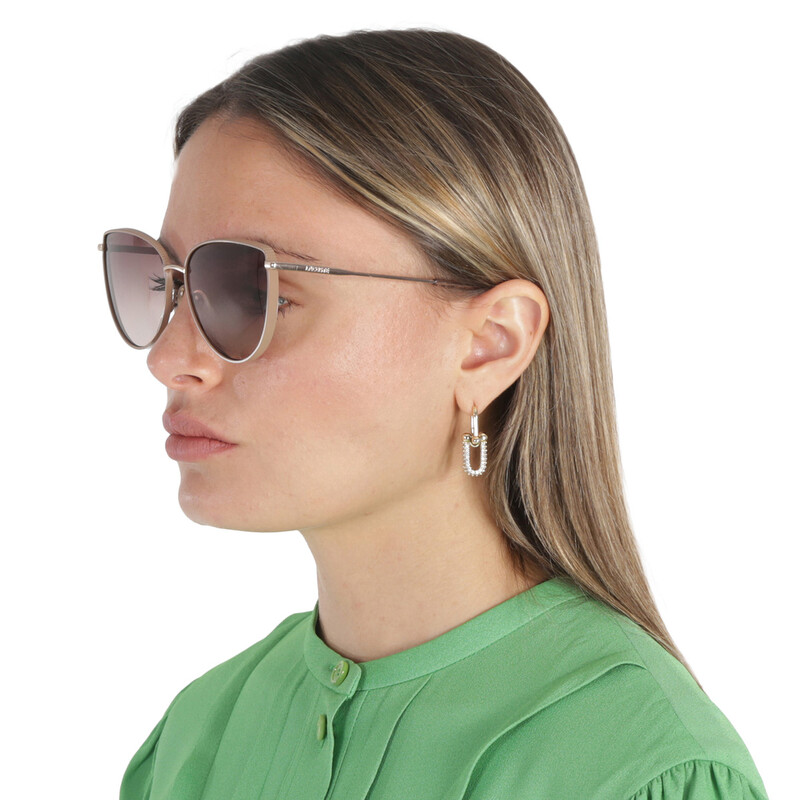 Lacoste L 12 12 662 Peach Textured Petit Pique Cat Eye Sunglasses Brown Gradient Lacoste Cat Eye Sunglasses for Women for sale | eBay main image 4