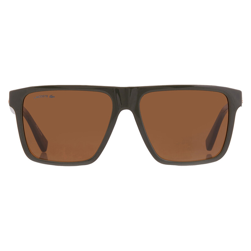 Lacoste Brown Square Men's Sunglasses L6027S 275 57 886895633864