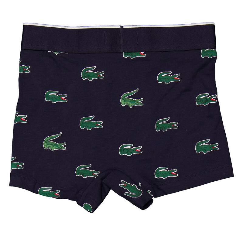 Lacoste Crocodile Print Stretch Fabric Trunks, Size XX-Small