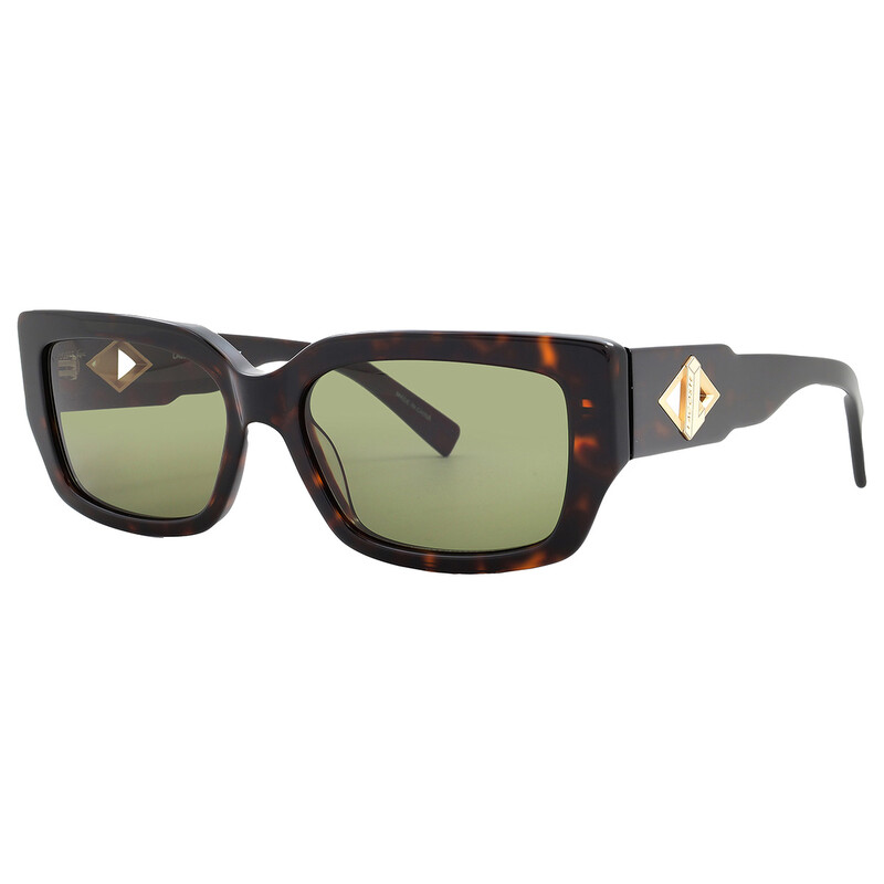 Lacoste Green Rectangular Ladies Sunglasses L6021S 214 55