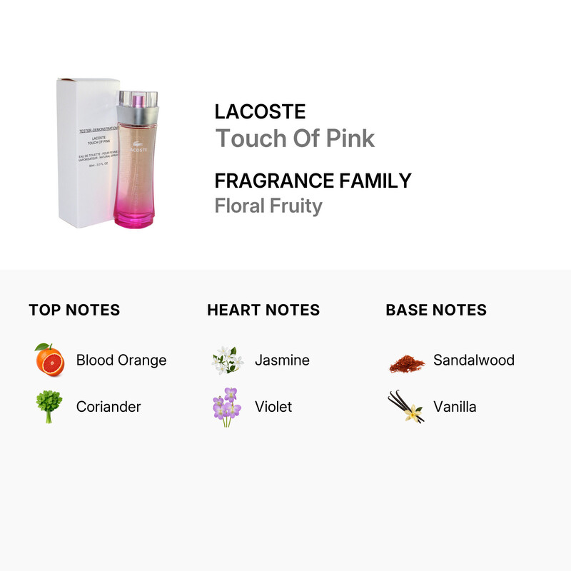 Lacoste Ladies Touch Of Pink EDT Spray 3 oz Fragrances