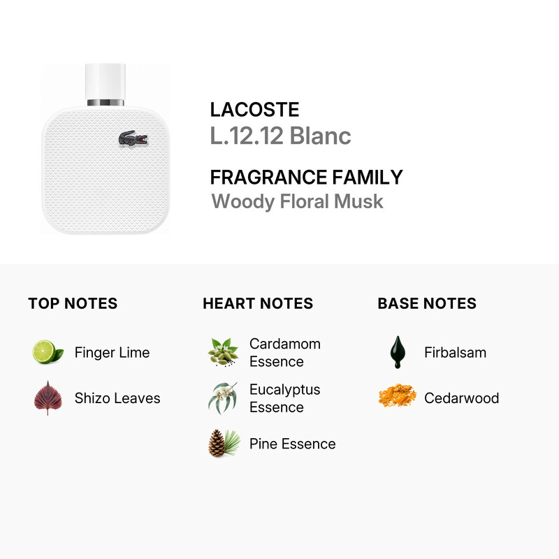Lacoste Men's L.12.12 Blanc EDP Spray 3.4 oz (Tester) Fragrances