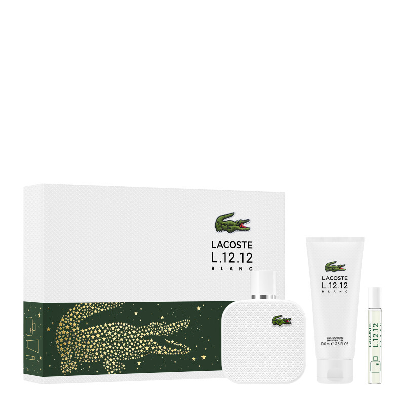 Lacoste Men's L.12.12 Blanc Gift Set Fragrances 3386460159098