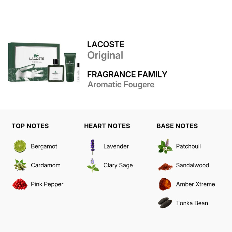Lacoste Men's Original Gift Set Fragrances 3386460150125