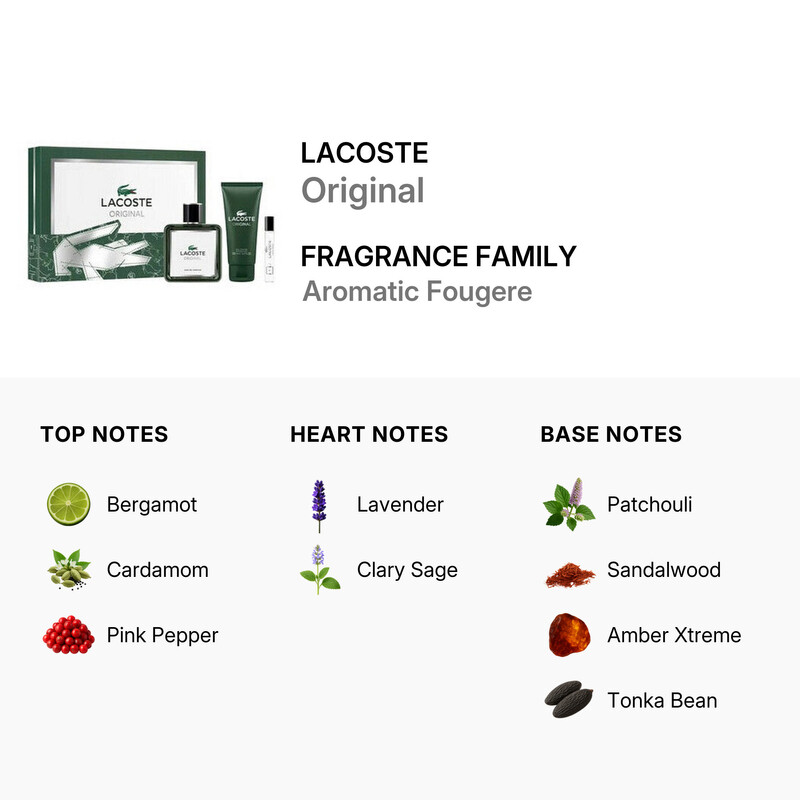 Lacoste Men's Original Gift Set Fragrances 3386460159128