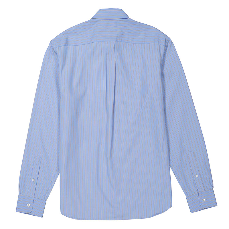 Lacoste Striped Cotton Poplin Long-Sleeve Shirt, Brand Size 40 (Neck Size  15.8") CH0890-MO-E7B - Clothing - Jomashop