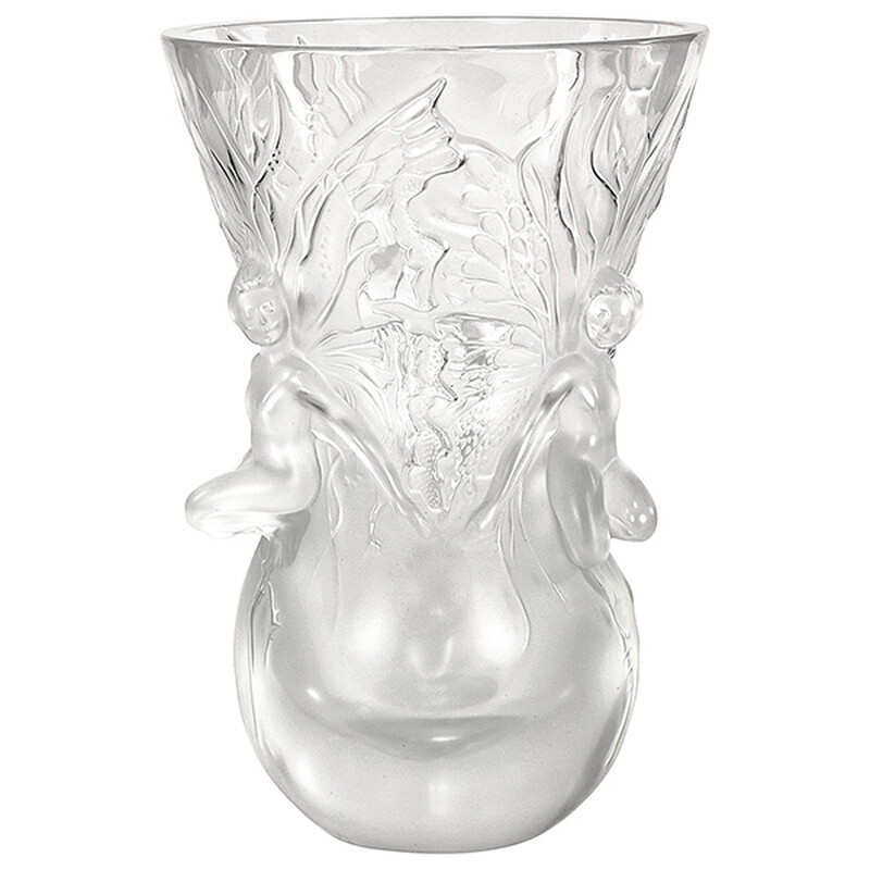 Lalique Crystal Fairy Vase 1265500 090592052228 - Crystals