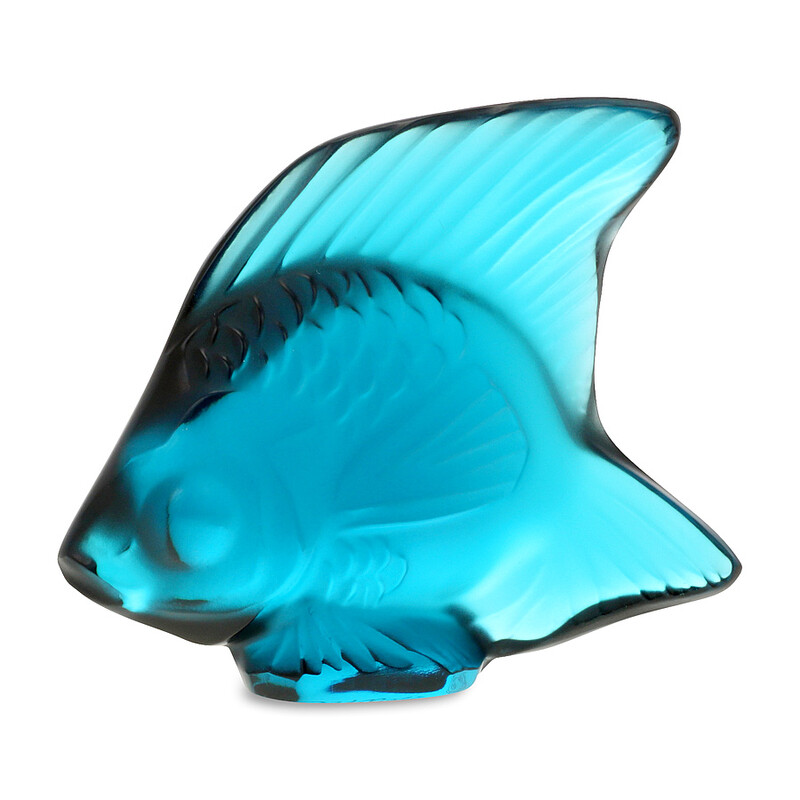 Lalique Crystal Fish Turquoise 30005 3000500 090592300053