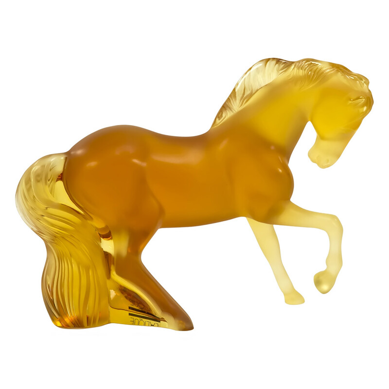 ラリック　馬　置物　アンバー　琥珀 Lalique Horse Mistral Figure in Amber 10206500 090592944738