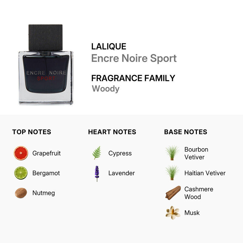 Lalique Men's Encre Noire Sport EDT Spray 3.3 oz (Tester) Fragrances 7640111500933