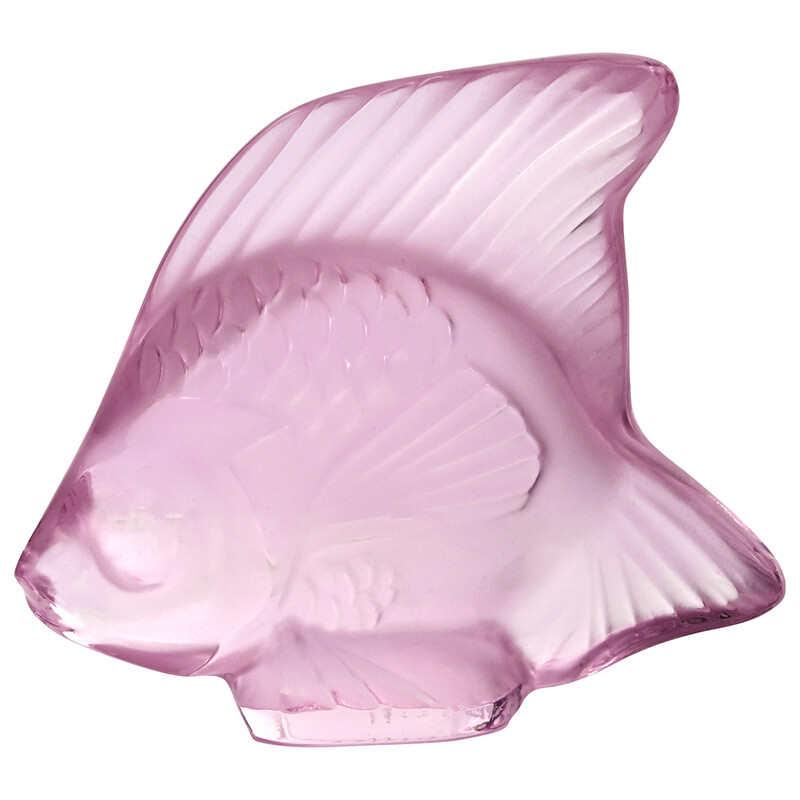 RU-6042　ラリック　LALIQUE ブローチ　(ピンク) Lalique Pink Crystal Fish No. 24 - 3002800 090592024164 - Crystals