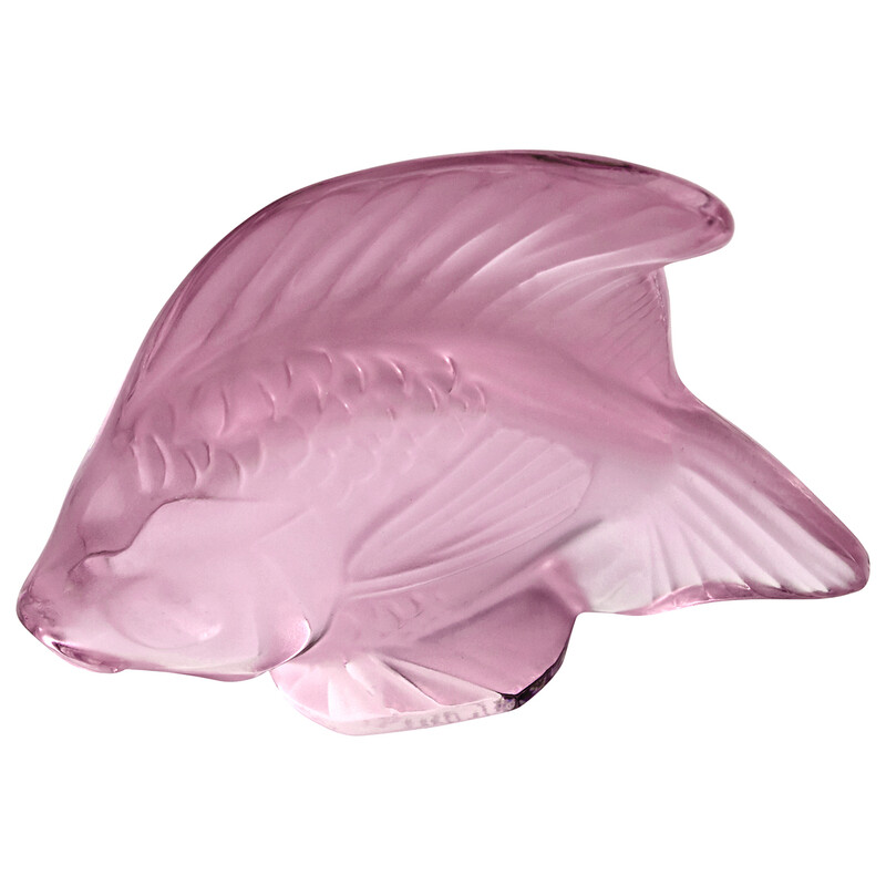 Lalique Pink Crystal Fish No. 24 - 3002800 090592024164 - Crystals
