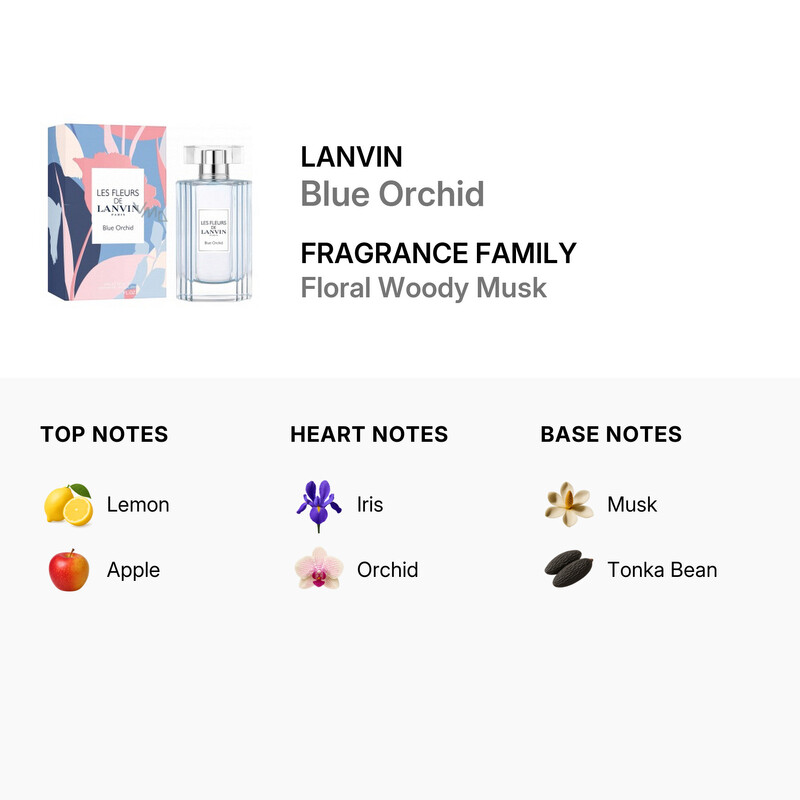 Lanvin Ladies Les Fleurs De Lanvin Blue Orchid EDT Spray 1.7 oz