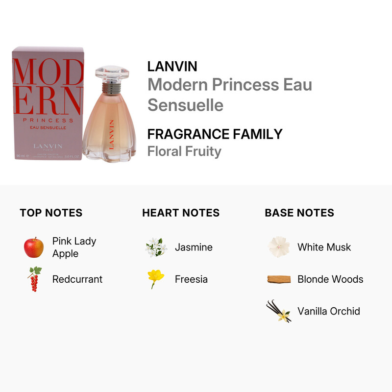 Lanvin Ladies Modern Princess Eau Sensuelle EDT Spray 3 oz (90 ml