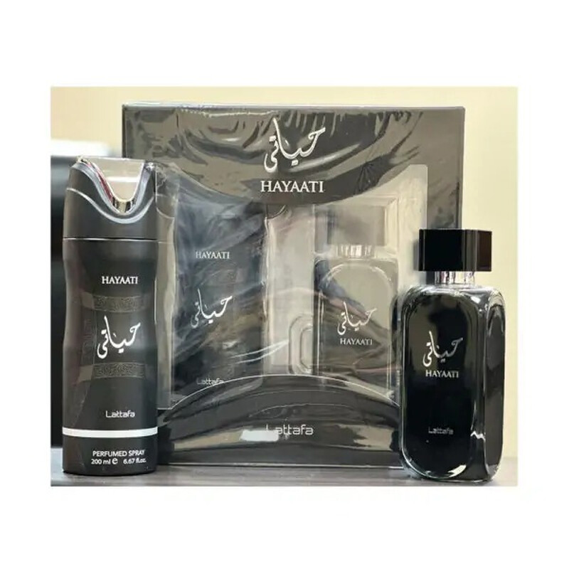 Lattafa Layaan と Hayaati香水セット Lattafa Hayaati Unisex 3.4 oz EDP 3pc Gift Set | PLA