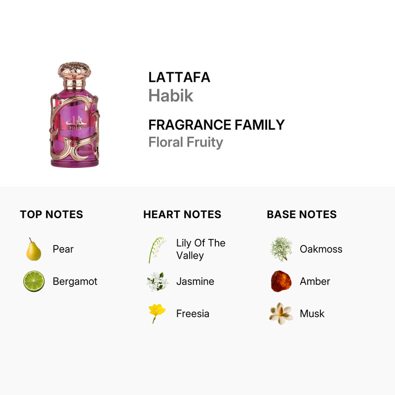 Lattafa Ladies Habik EDP Spray 3.4 oz Fragrances 6290360599489