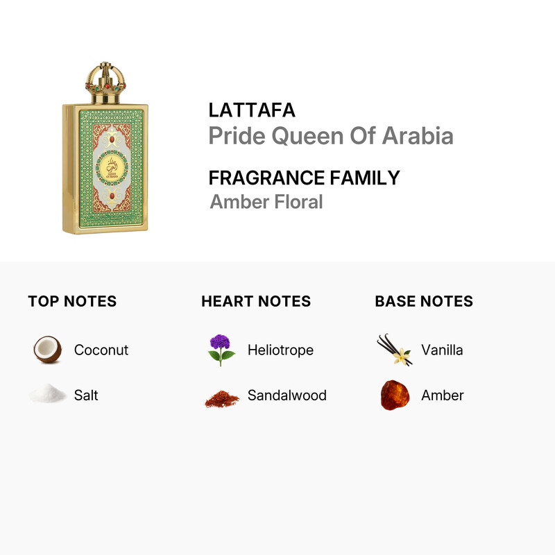 Lattafa Ladies Pride Queen Of Arabia EDP Spray 3.4 oz Fragrances