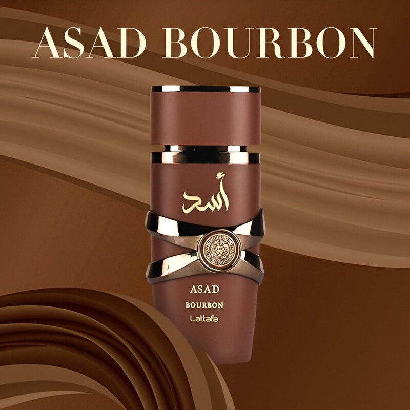 Lattafa Men's Asad Bourbon EDP Spray 3.4 oz Fragrances 6290362340362