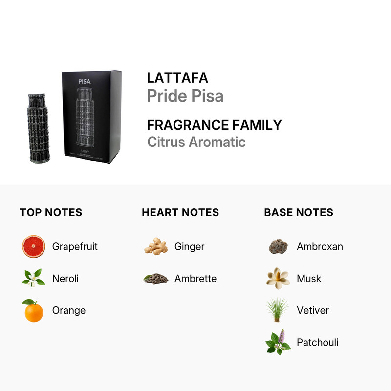 Lattafa Men's Pride Pisa EDP 3.4 oz Fragrances 6290360593036