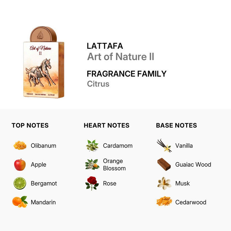 Lattafa Unisex Art of Nature II EDP Spray 3.4 oz Fragrances