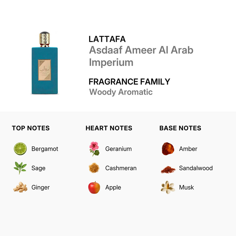 Asdaaf Men's Ameer Al Arab Imperium EDP Spray 3.4 oz Fragrances 6290360599465 - 546x546 Image #5