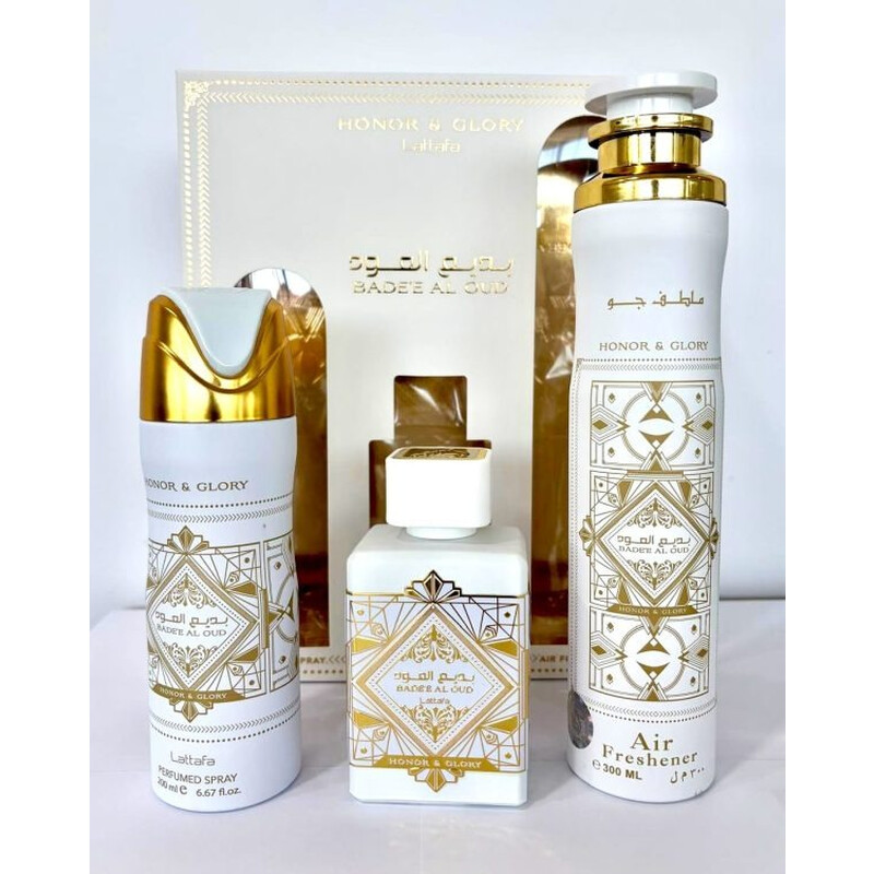 Lattafa Unisex Bade'e Al Oud Honor & Glory Gift Set Fragrances
