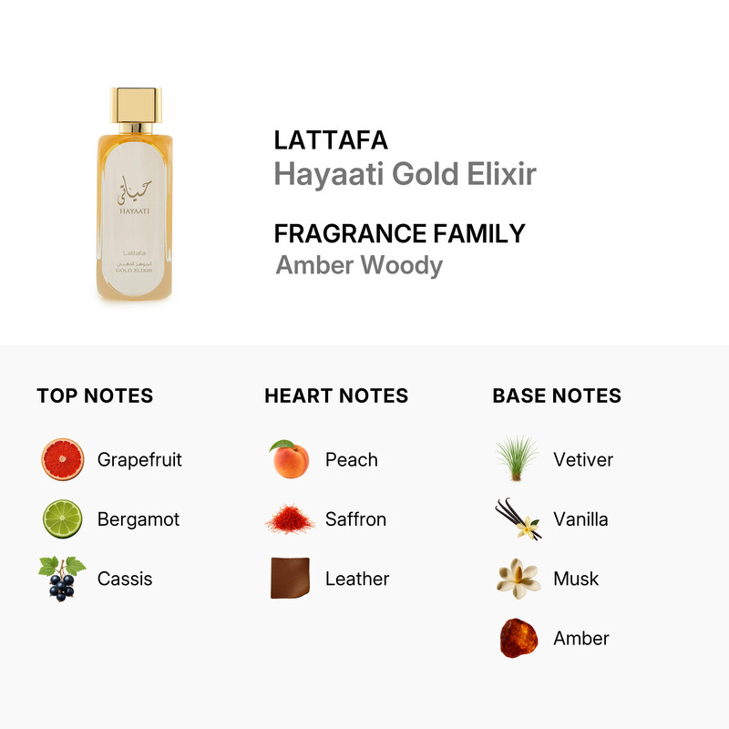 Lattafa Unisex Hayaati Gold Elixir EDP Spray 3.4 oz Fragrances