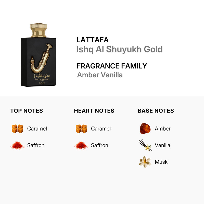 Lattafa Unisex Ishq Al Shuyukh Gold EDP Spray 3.4 oz Fragrances