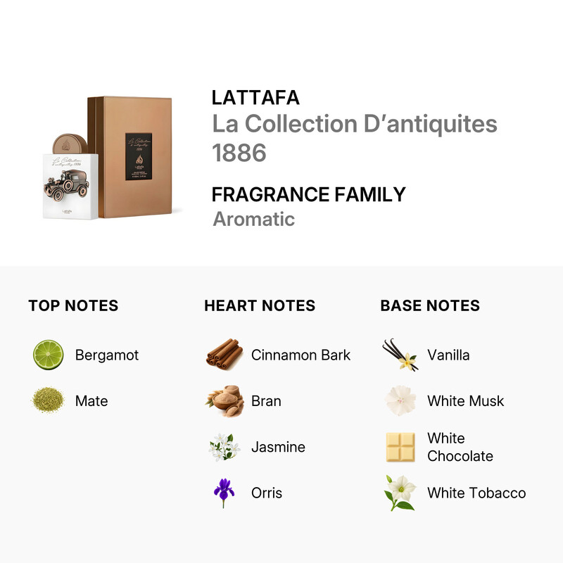 Lattafa Unisex La Collection D'antiquites 1886 EDP Spray 3.4 oz