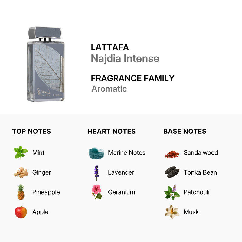 Lattafa Unisex Najdia Intense EDP Spray 3.4 oz Fragrances