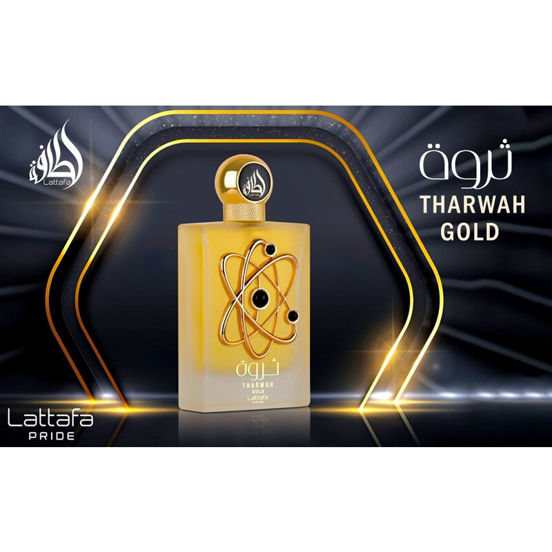 Lattafa Unisex Tharwah Gold EDP Spray 3.4 oz Fragrances