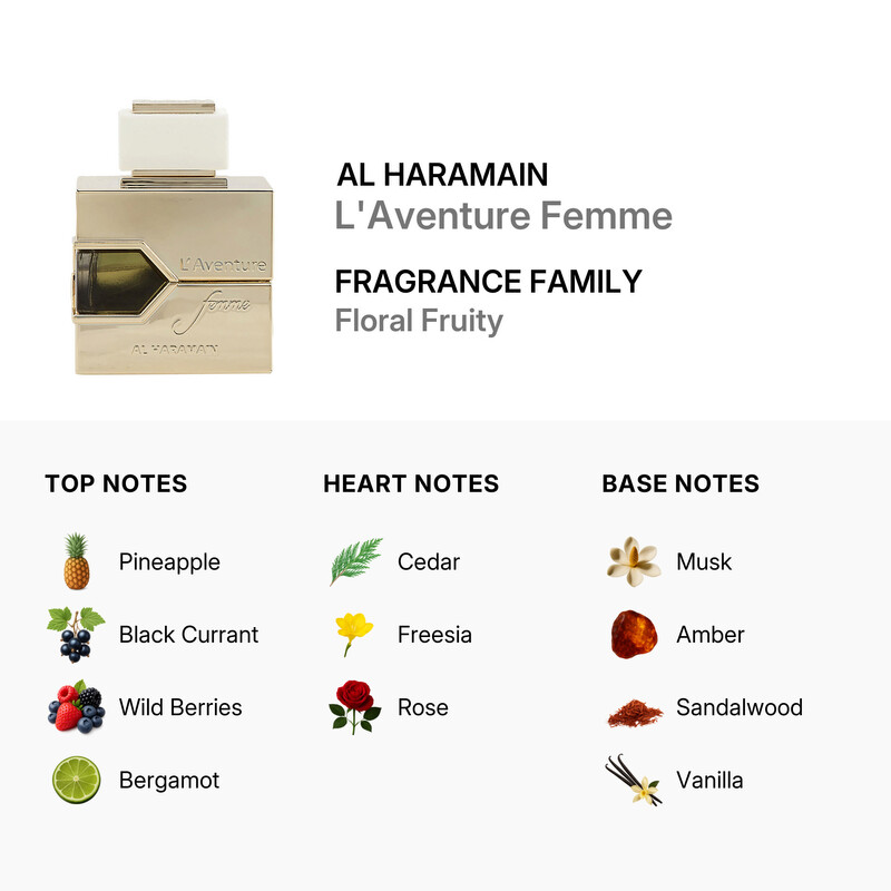 Al Haramain LAventure Femme by Al Haramain for Women - 3.33 oz EDP