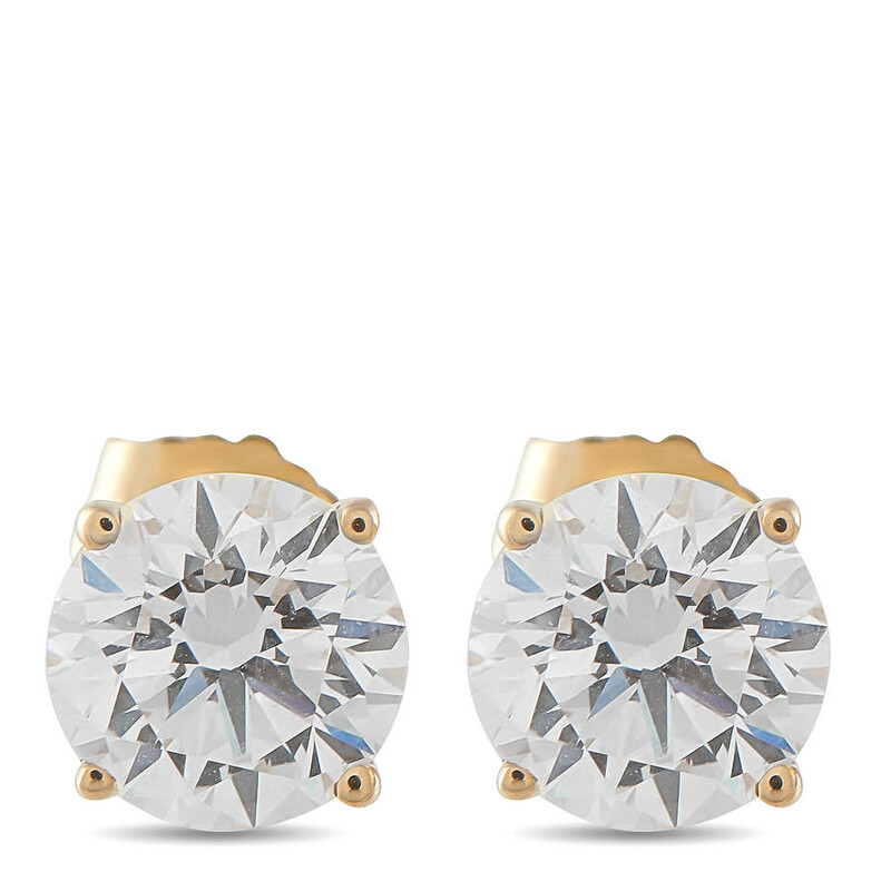Lb Exclusive 14K Yellow Gold 2.05ct Lab Grown Diamond Stud Earrings ...