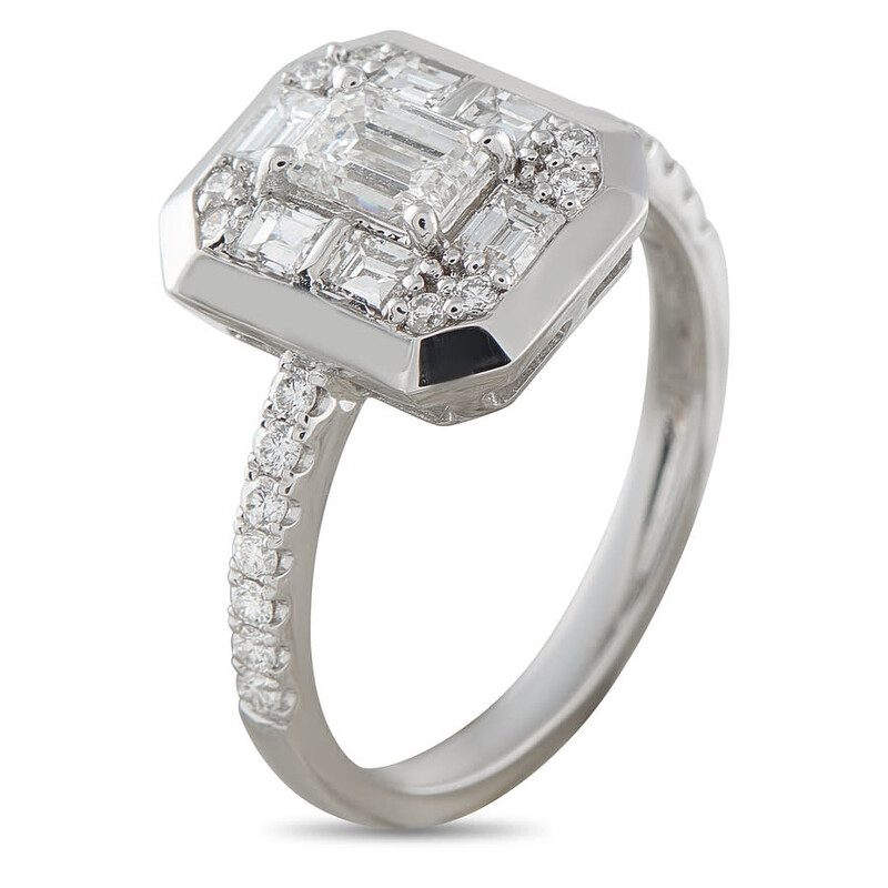 Lb Exclusive 18K White Gold 1.16ct Diamond Ring ALB 19915 ALB-19915-W-6 ...