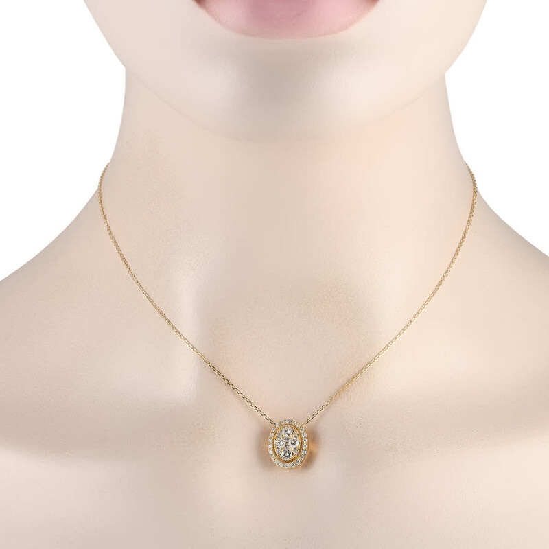 Lb Exclusive 18K Yellow Gold 0.85ct Diamond Necklace ANK 14939 Y ANK ...
