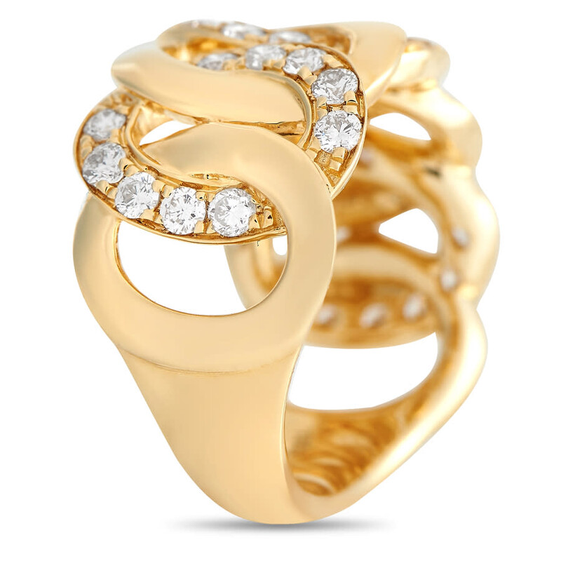 Lb Exclusive 18K Yellow Gold 0.95ct Diamond Ring AER-17354 - Jewelry ...