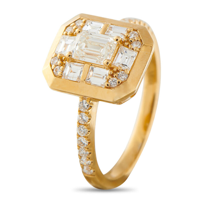 Lb Exclusive 18K Yellow Gold 1.16ct Diamond Ring ALR 19915 Y ALR-19915 ...
